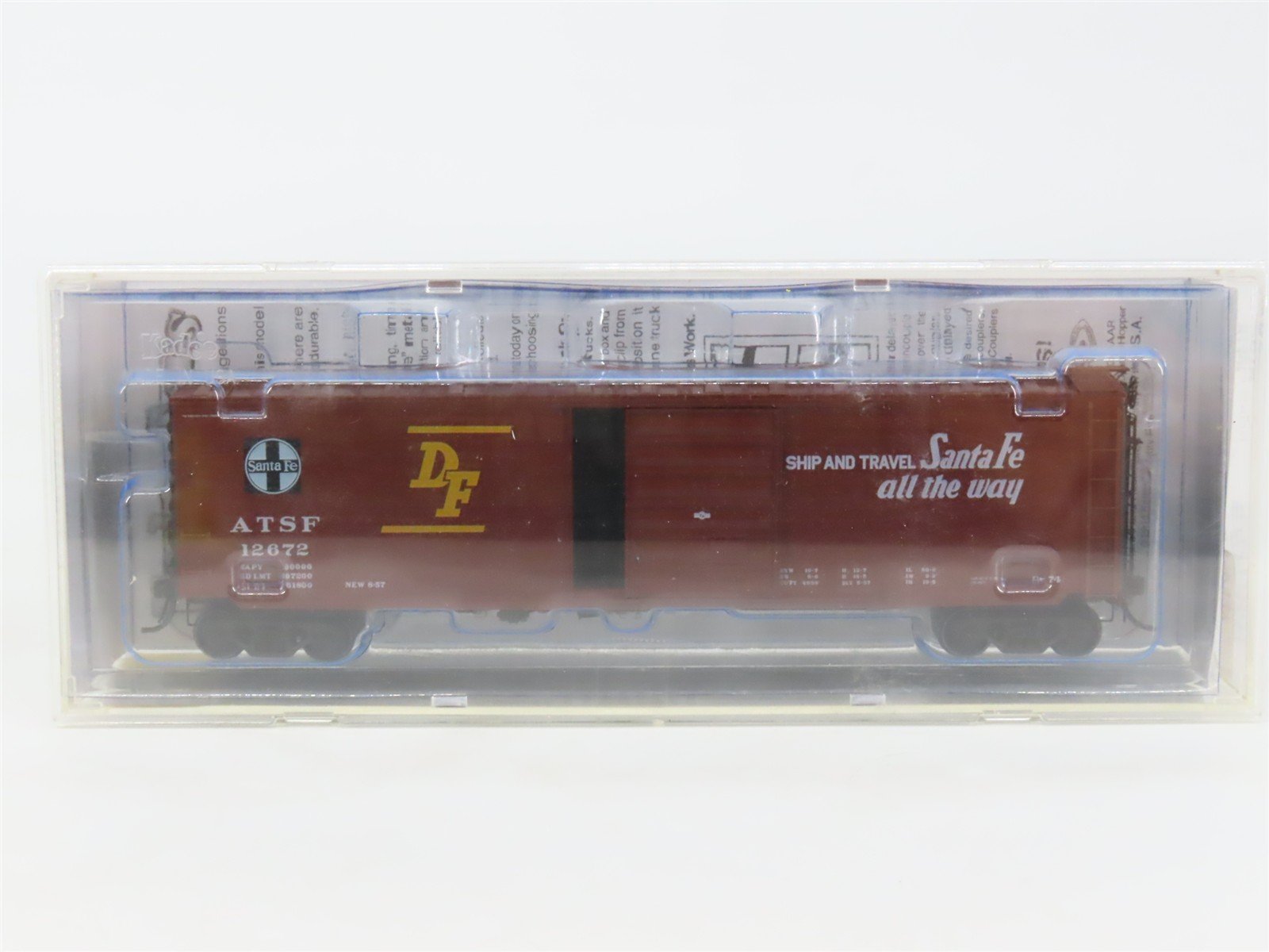 HO Scale Kadee 6376 ATSF Santa Fe 50' Box Car 12672 RTR
