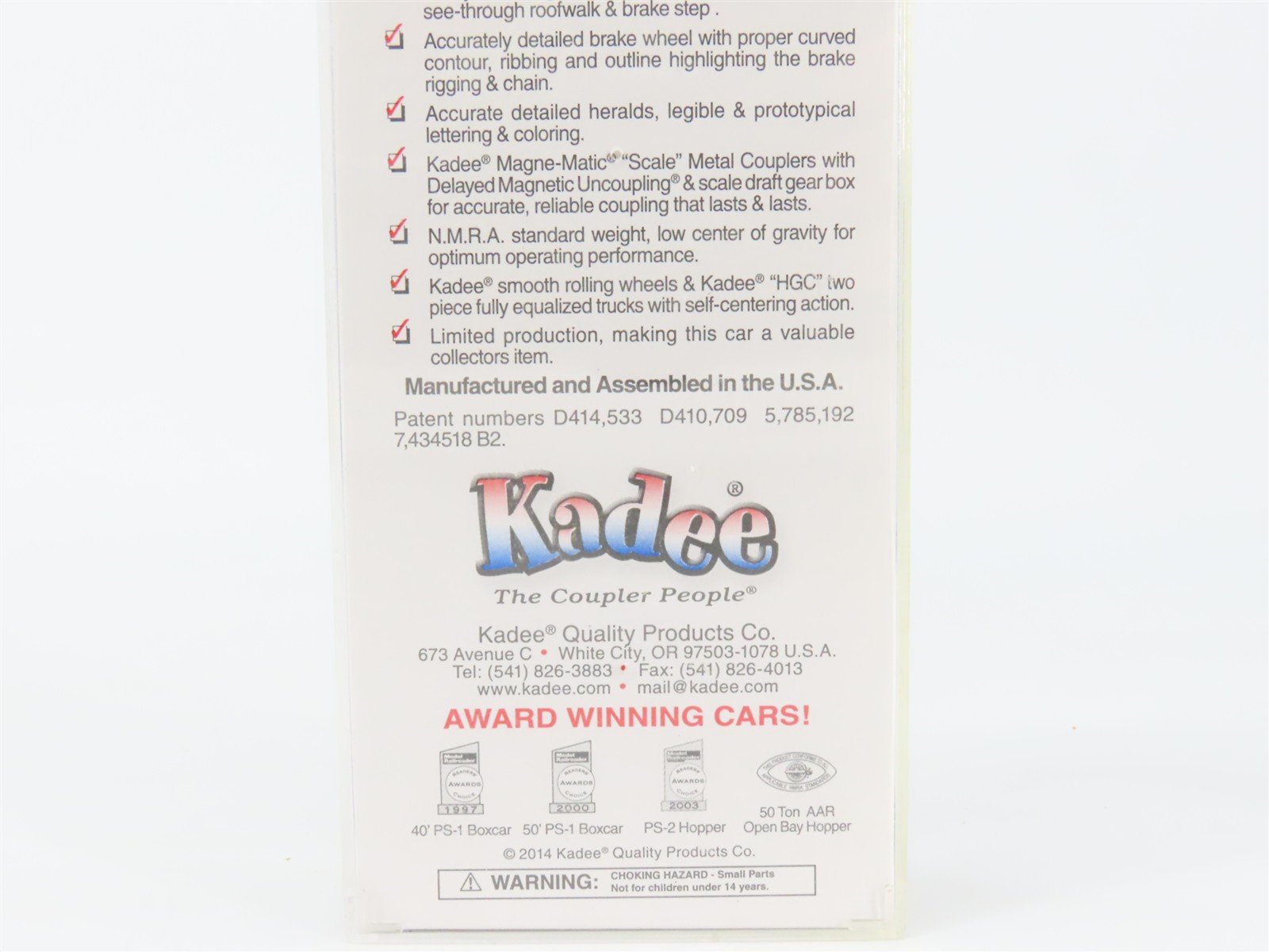 HO Scale Kadee 6376 ATSF Santa Fe 50' Box Car 12672 RTR