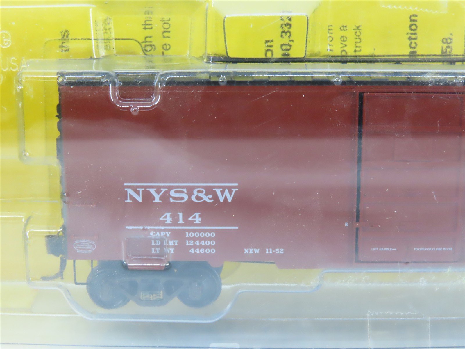 HO Scale Kadee 4053 NYSW New York, Susquehanna & Western 40' Box Car 414 RTR
