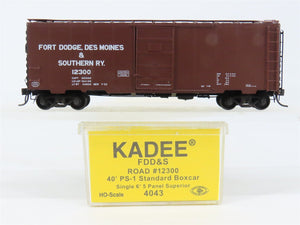 HO Scale Kadee 4043 FDD&S Fort Dodge, Des Moines & Southern 40' Box Car RTR