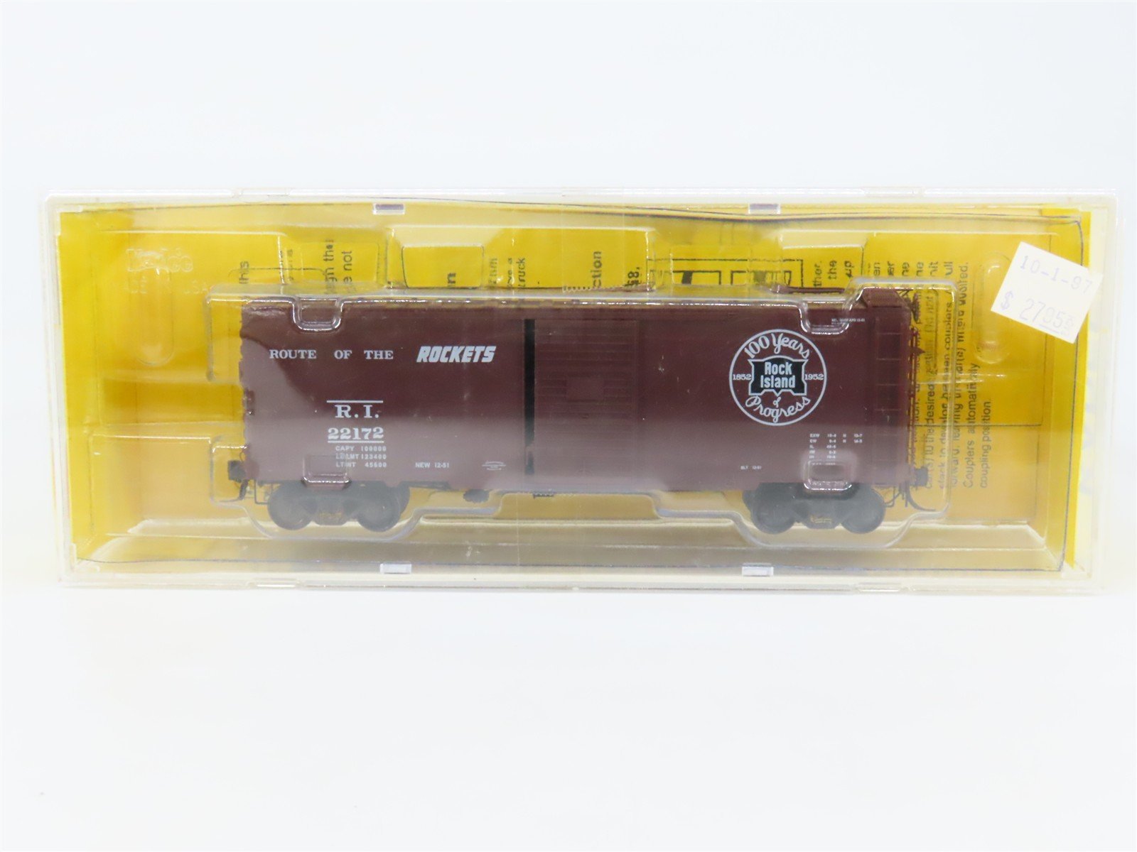 HO Scale Kadee 4008 RI Rock Island 40' Box Car 22172 RTR
