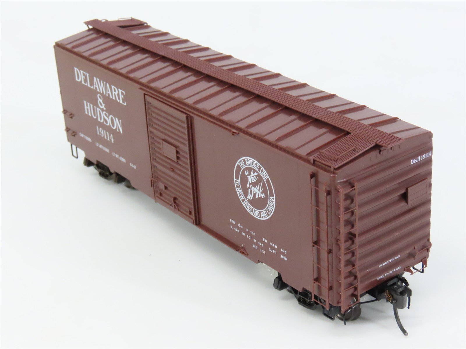 HO Scale Kadee 4004 D&H Delaware & Hudson 40' Box Car 19114 RTR
