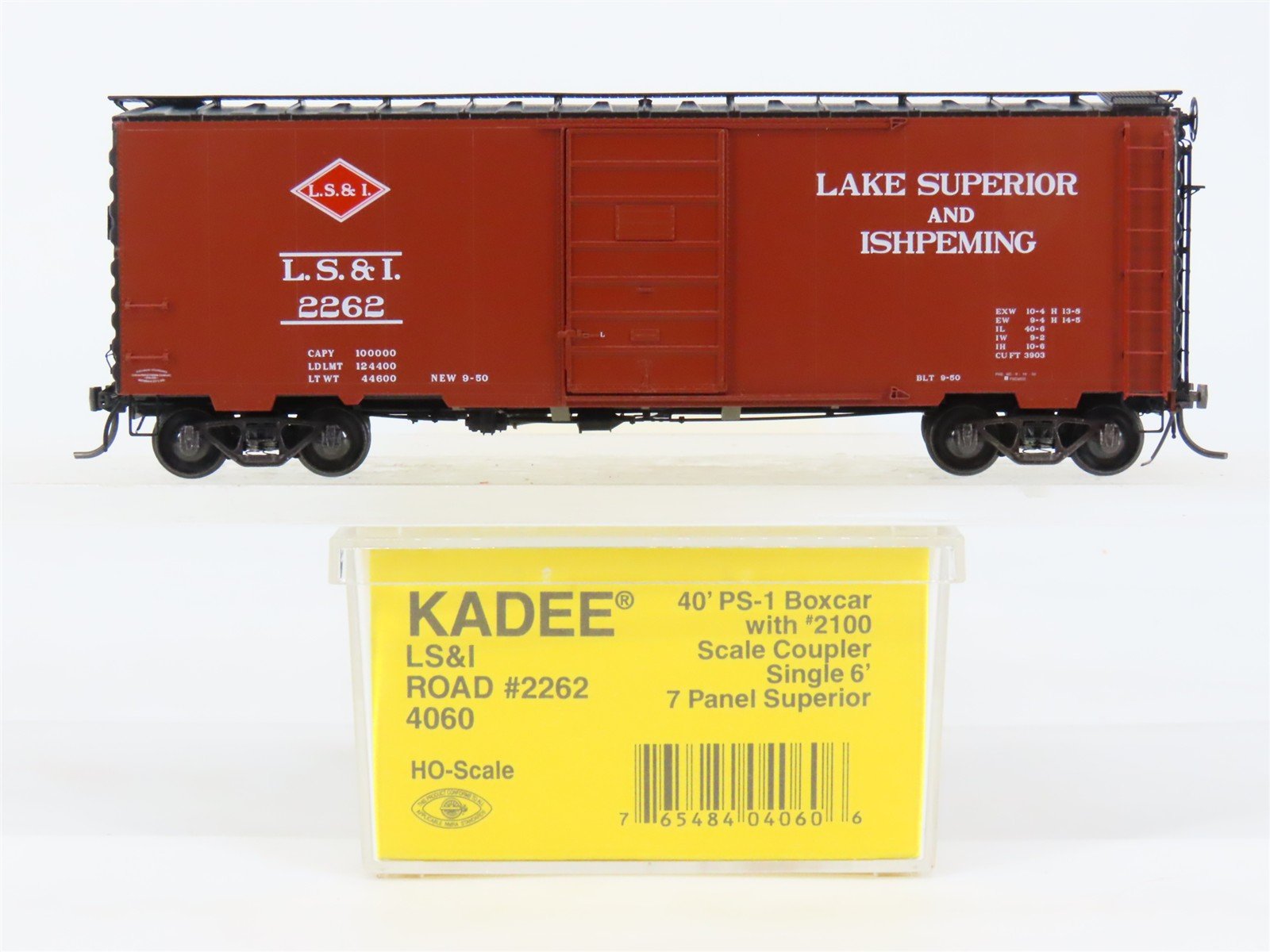 HO Scale Kadee 4060 LS&I Lake Superior & Ishpeming 40' Box Car 2262 RTR