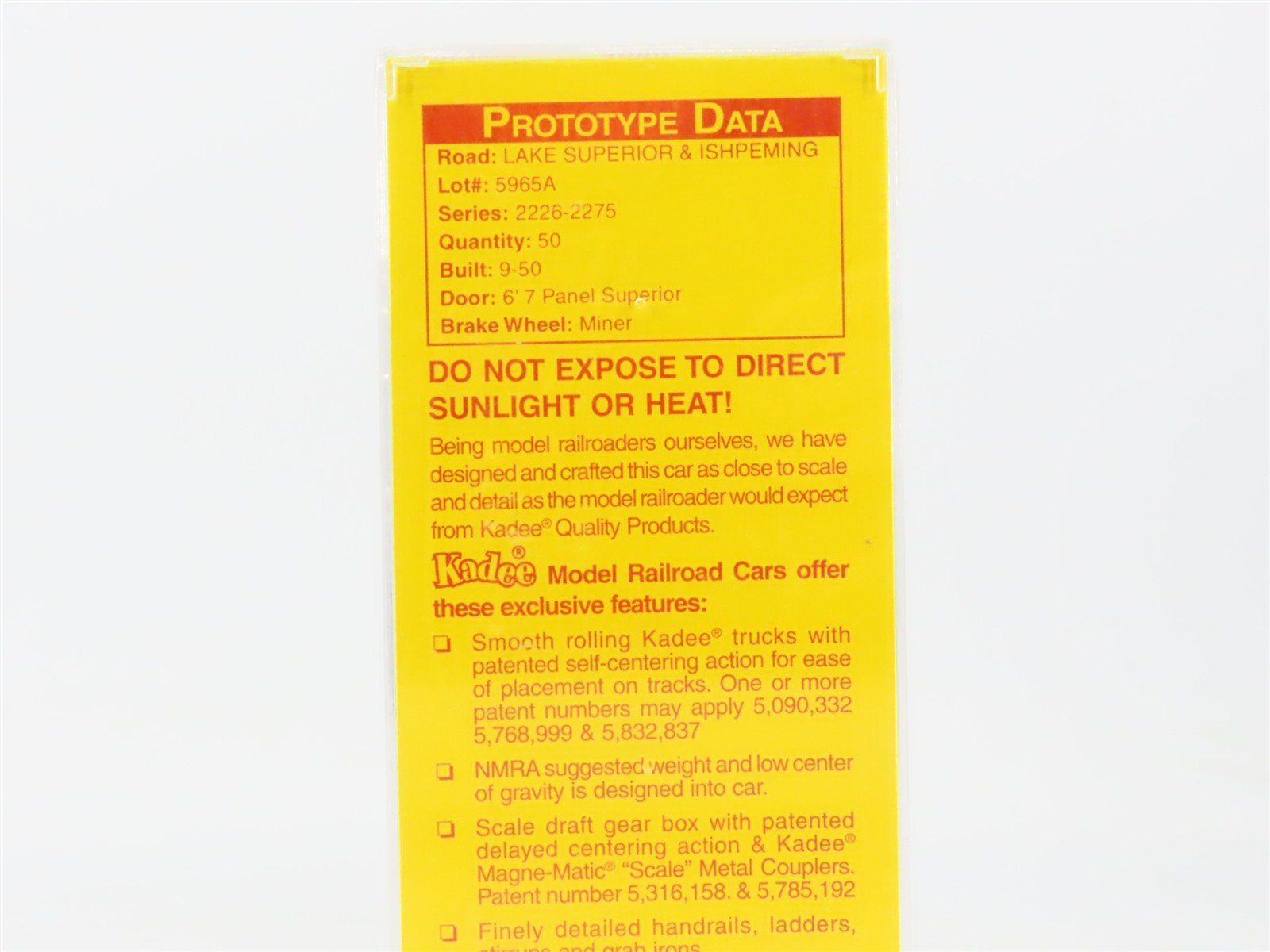 HO Scale Kadee 4060 LS&I Lake Superior & Ishpeming 40' Box Car 2262 RTR