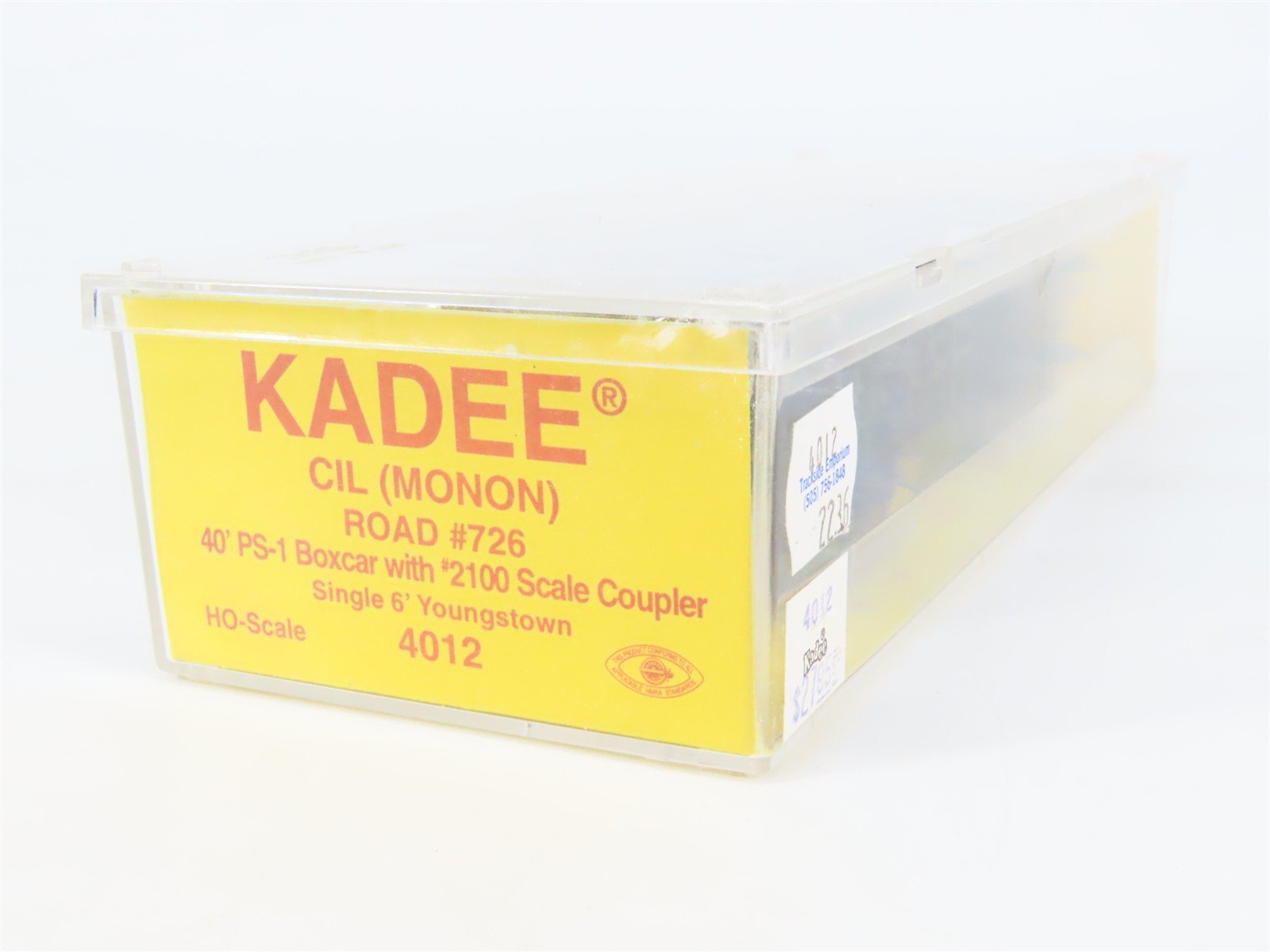 HO Scale Kadee 4012 CIL Monon 40' PS-1 Box Car 726 RTR