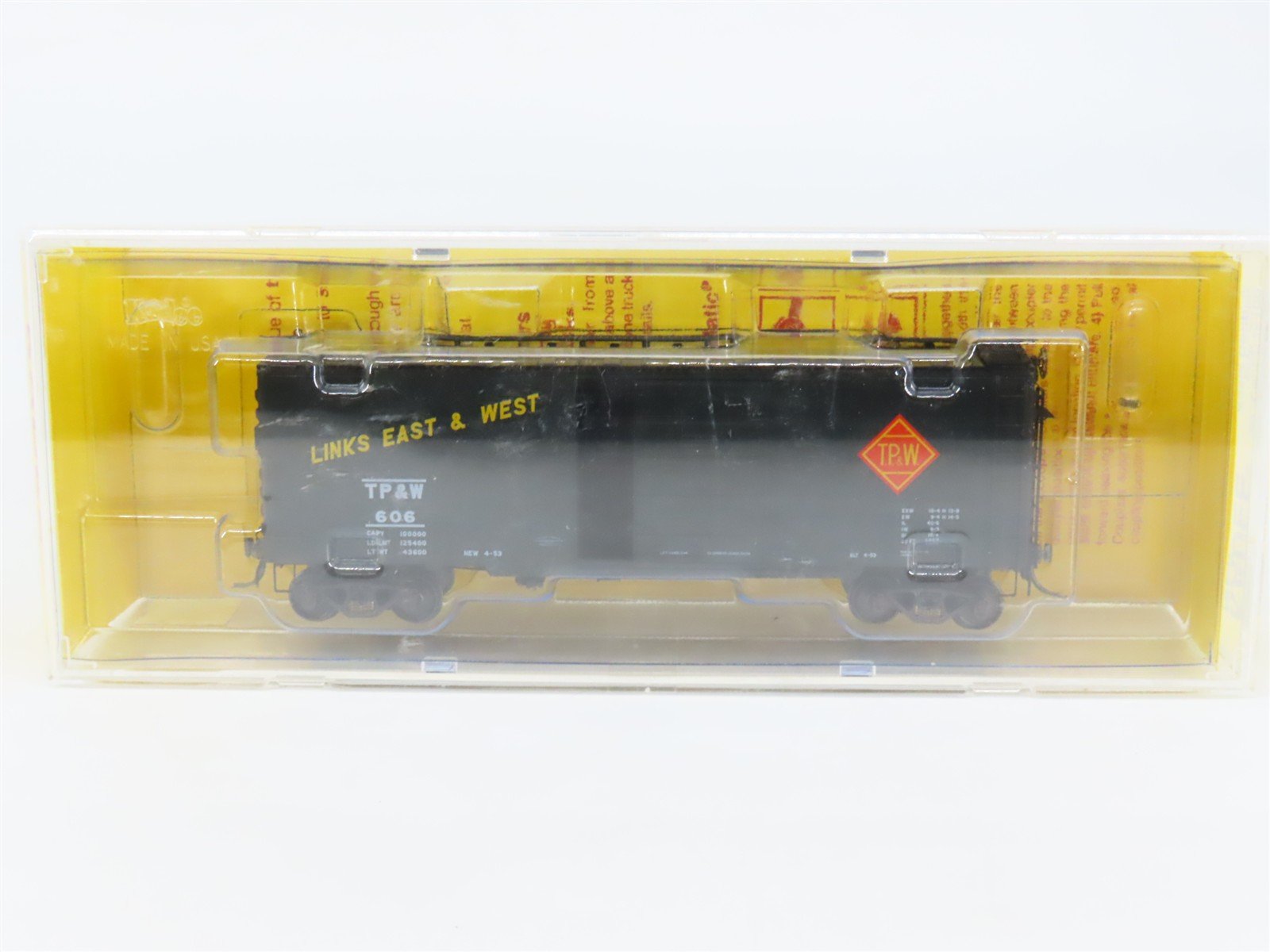 HO Scale Kadee 4809 TP&W Toledo, Peoria & Western 40' Box Car 606 RTR