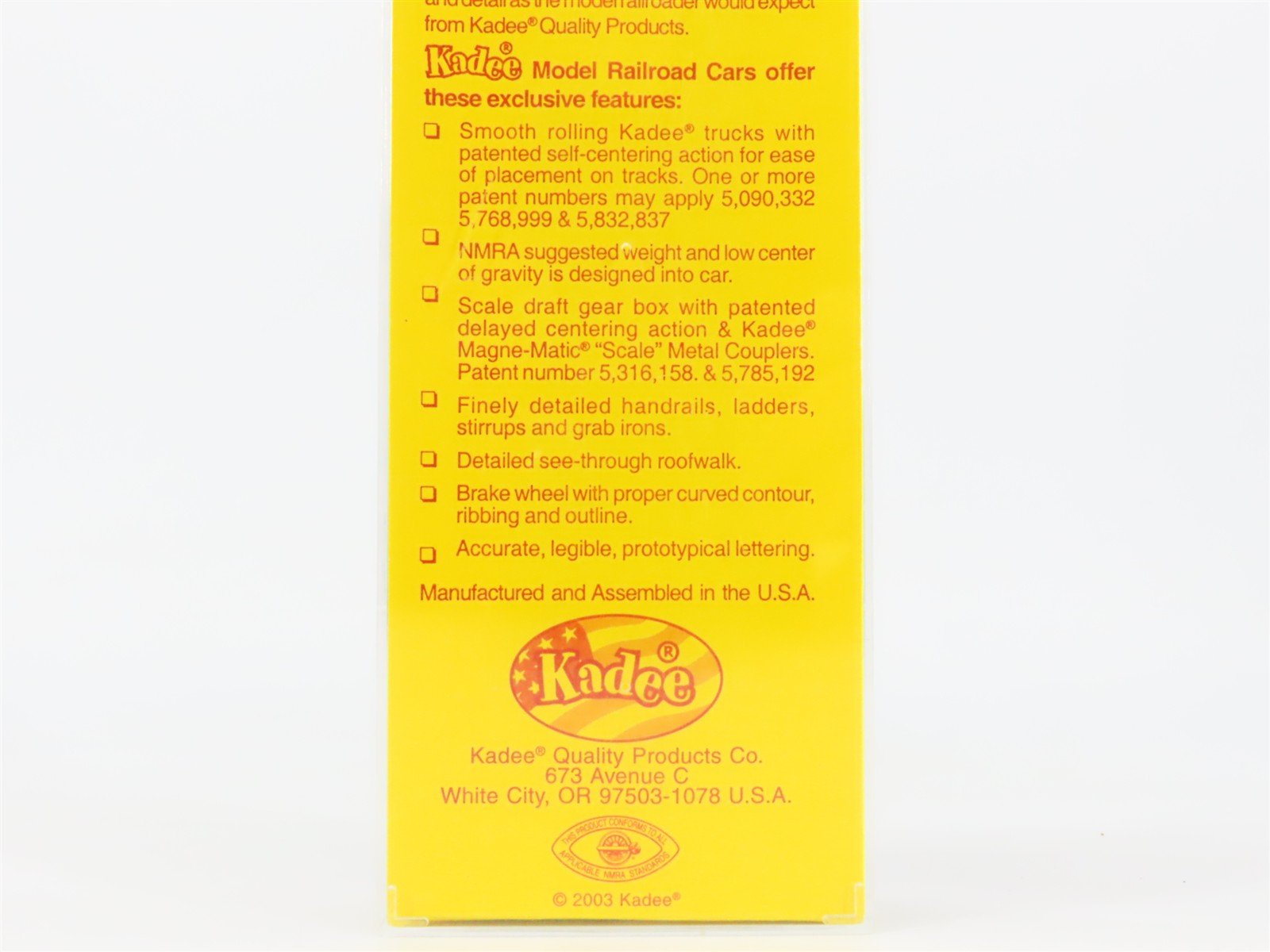 HO Scale Kadee 4809 TP&W Toledo, Peoria & Western 40' Box Car 606 RTR