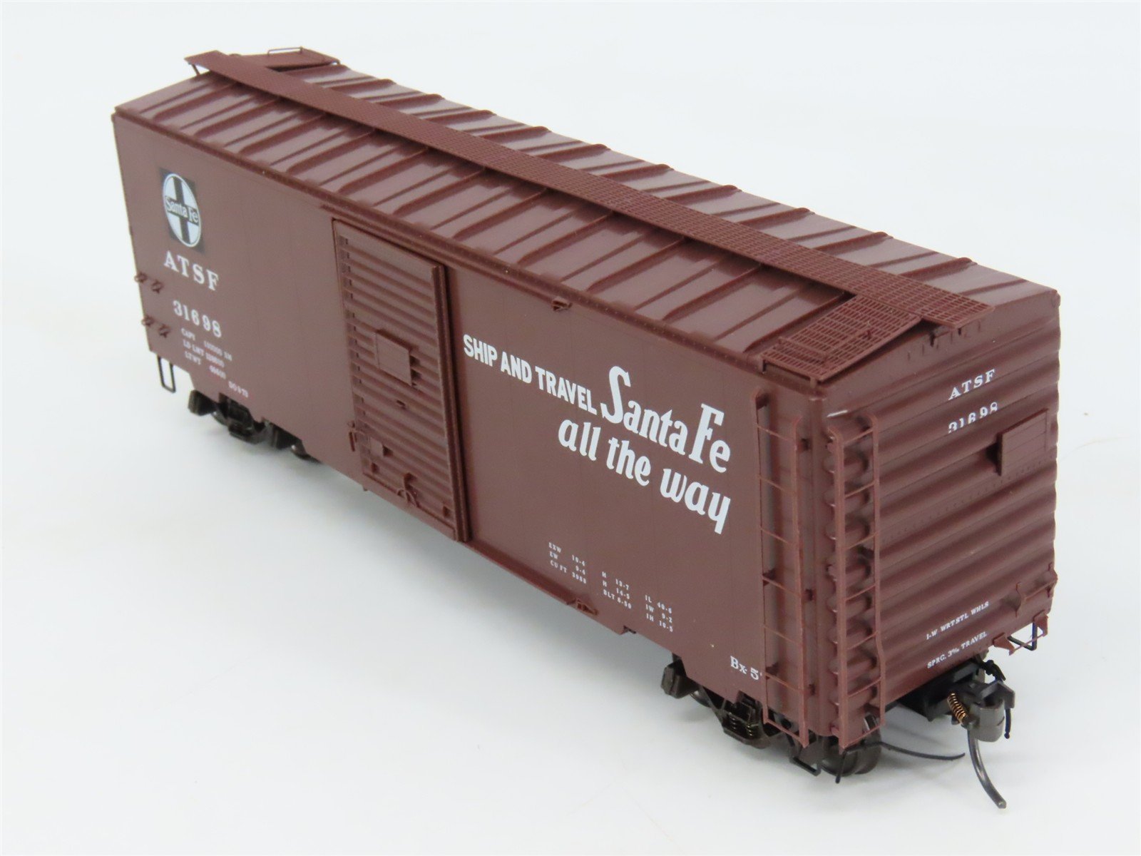 HO Scale Kadee 4018 ATSF Santa Fe 40' Box Car 31698 RTR
