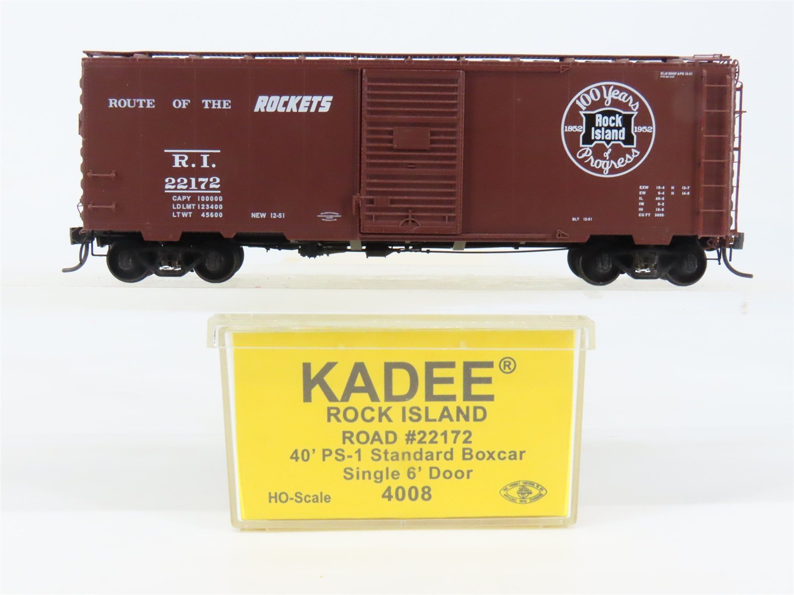 HO Scale Kadee 4008 RI Rock Island 40' Box Car 22172 RTR