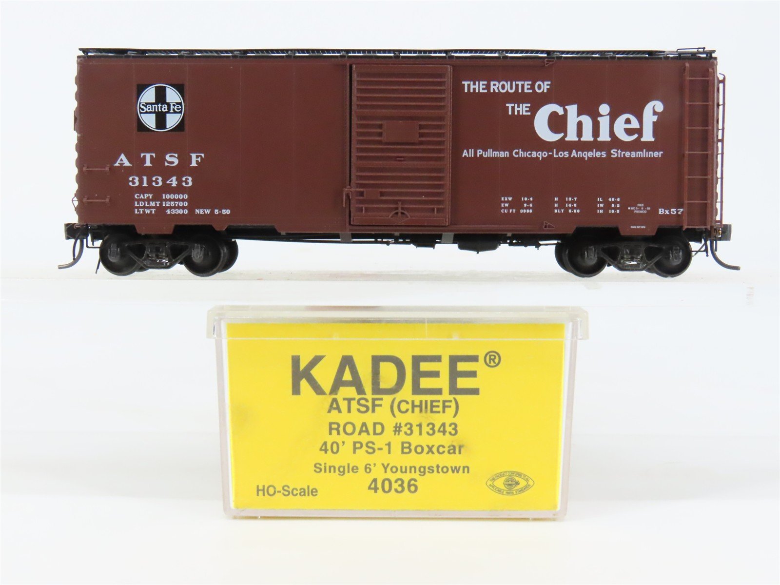 HO Scale Kadee 4036 ATSF Santa Fe 40' Box Car 31343 RTR