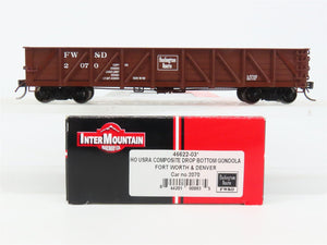 HO Scale InterMountain 46622-03 FW&D Fort Worth & Denver Gondola 2070 RTR