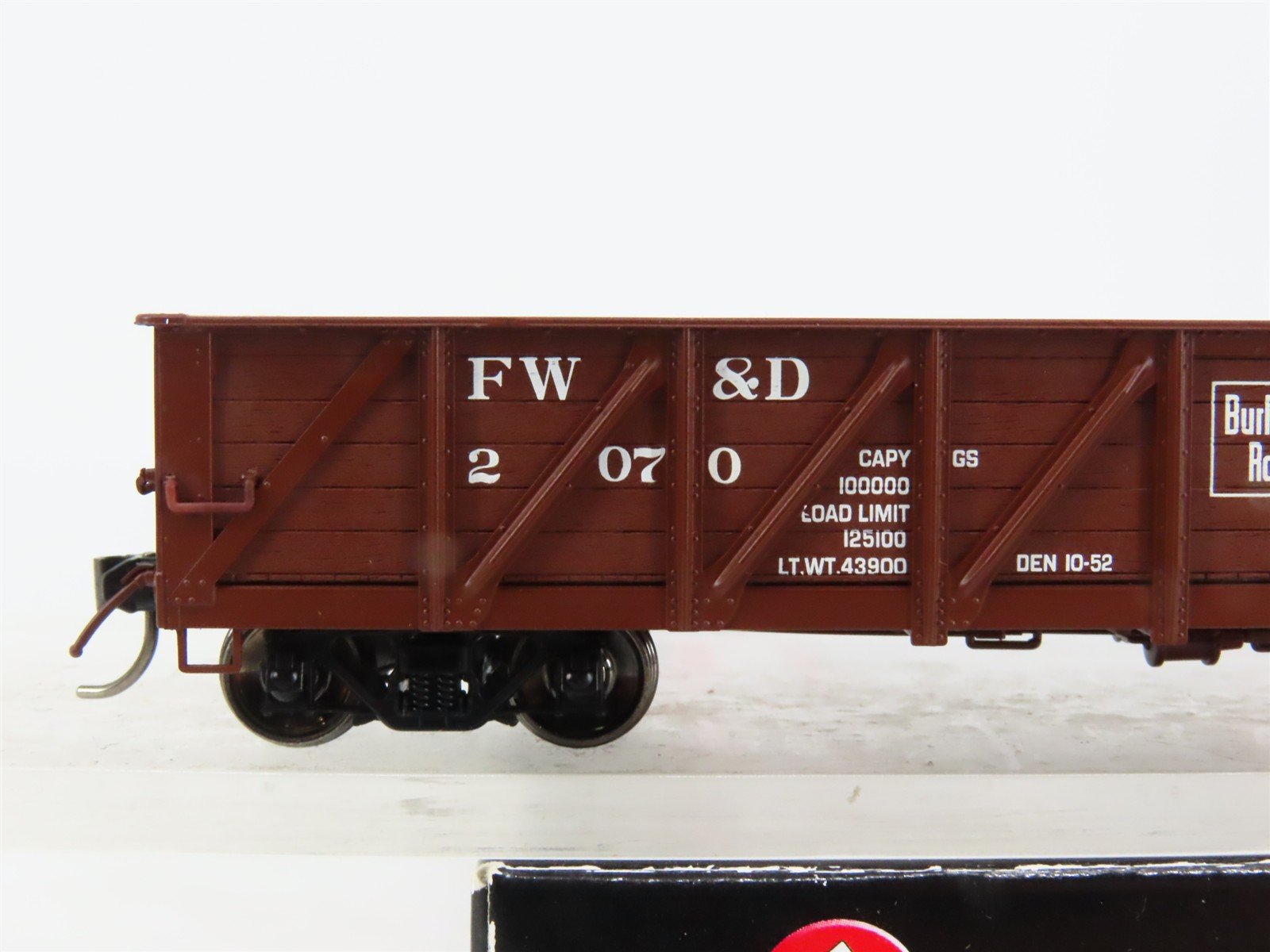 HO Scale InterMountain 46622-03 FW&D Fort Worth & Denver Gondola 2070 RTR