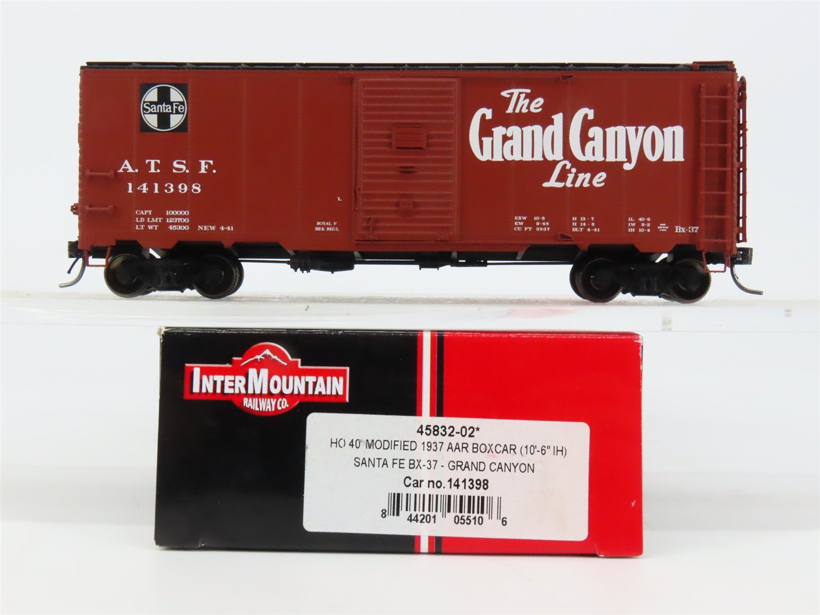 HO Scale InterMountain 45832-02 ATSF Santa Fe 40' Box Car 141398 RTR