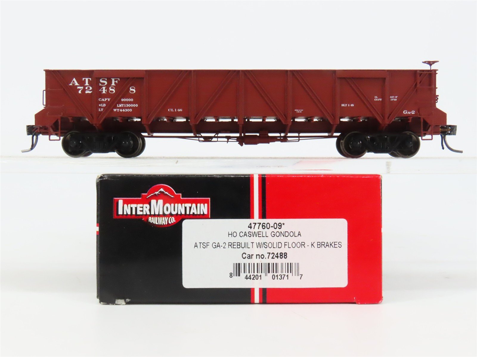 HO Scale InterMountain 47760-09 ATSF Santa Fe 40' Caswell Gondola 72488 RTR