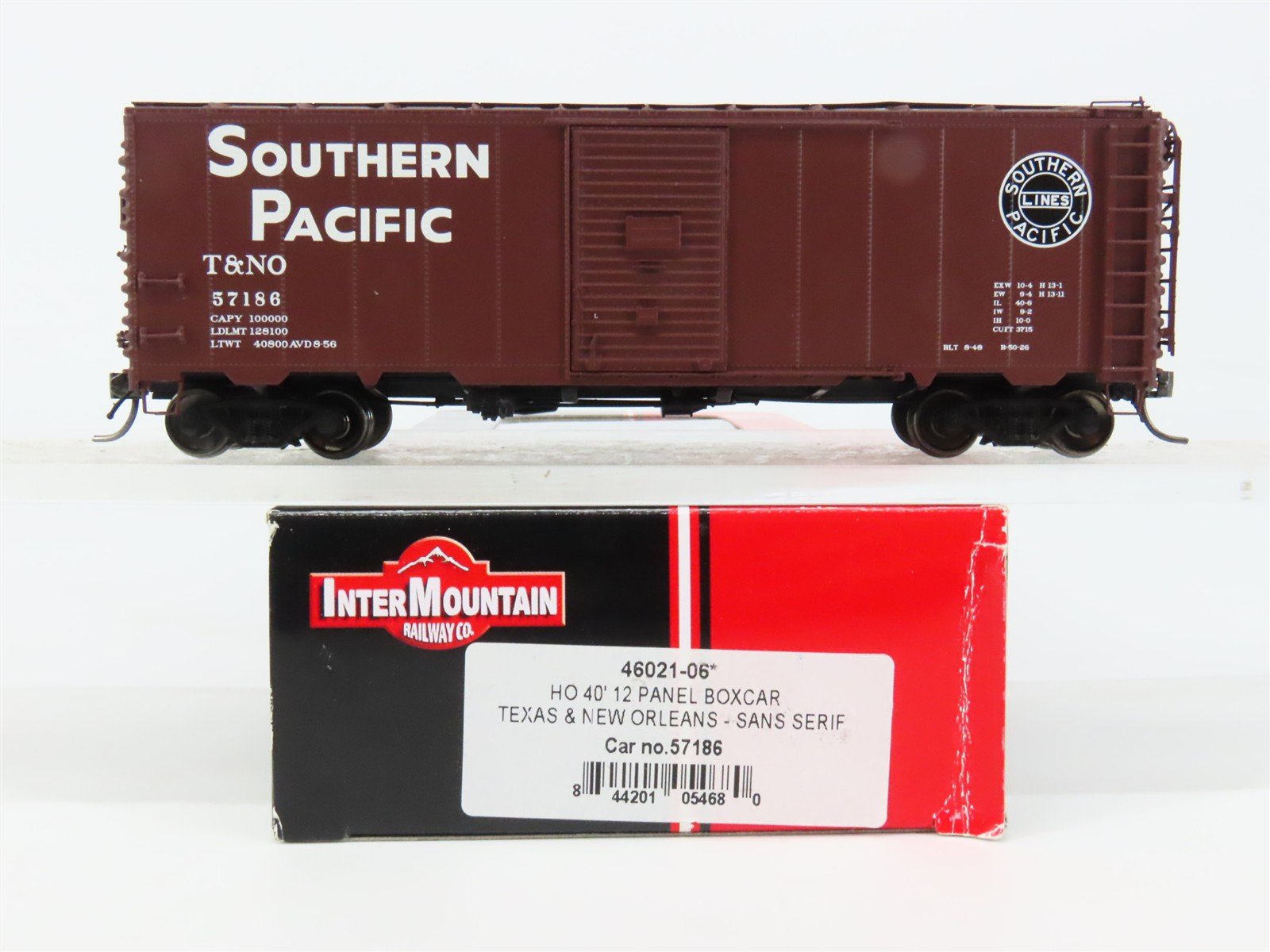 HO Scale InterMountain 46021-06 SP Southern Pacific 40' Box Car 57186 RTR