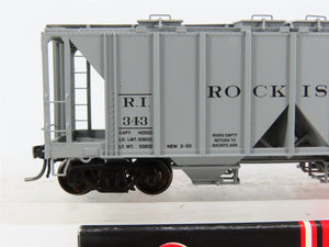 HO Scale InterMountain 48610-07 RI Rock Island 2-Bay Covered Hopper 343 RTR