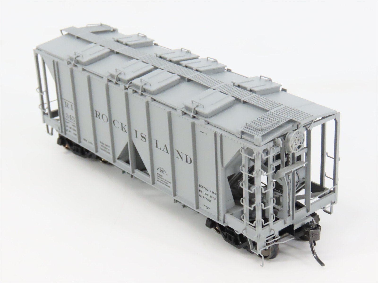 HO Scale InterMountain 48610-07 RI Rock Island 2-Bay Covered Hopper 343 RTR