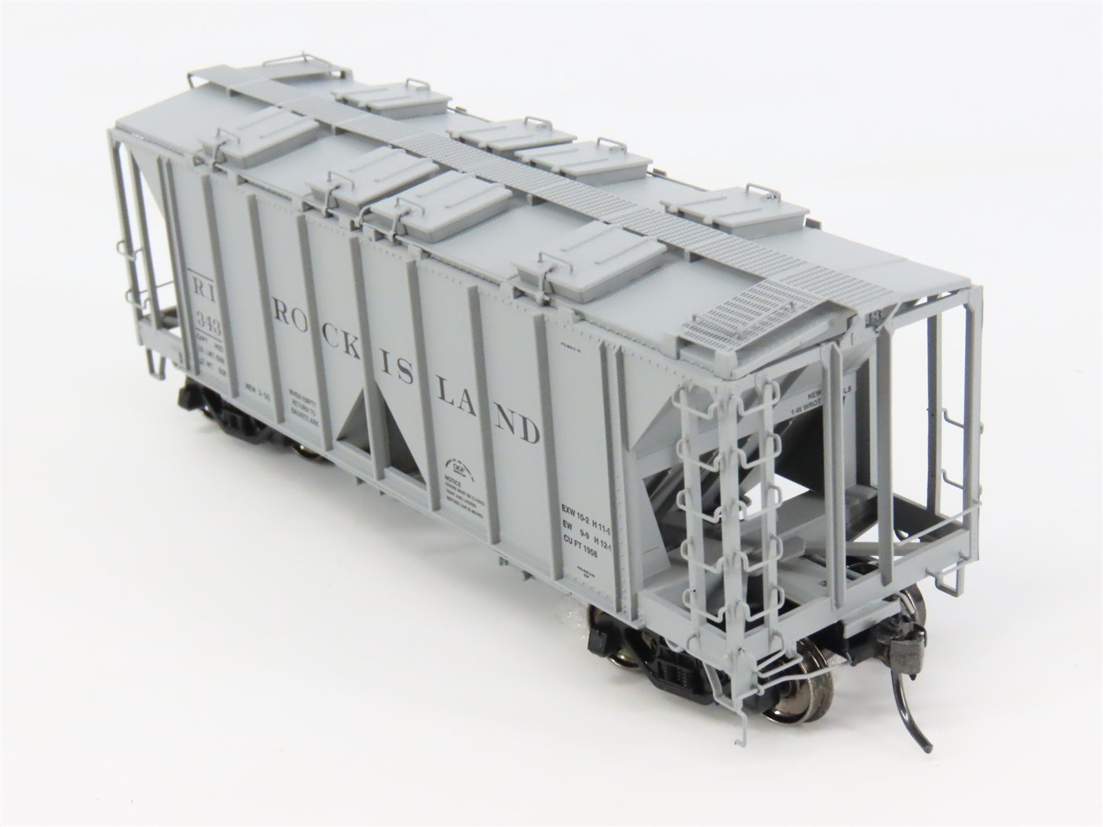 HO Scale InterMountain 48610-07 RI Rock Island 2-Bay Covered Hopper 343 RTR