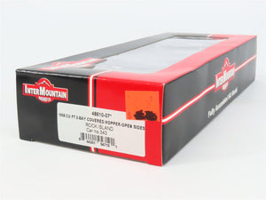 HO Scale InterMountain 48610-07 RI Rock Island 2-Bay Covered Hopper 343 RTR
