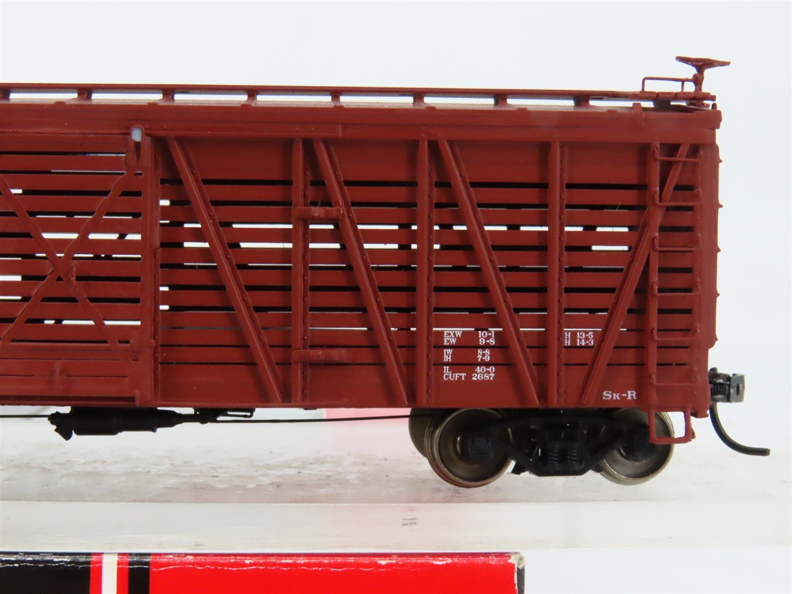 HO Scale InterMountain 47907-04 ATSF Santa Fe 40' Stock/Cattle Car 50646 RTR