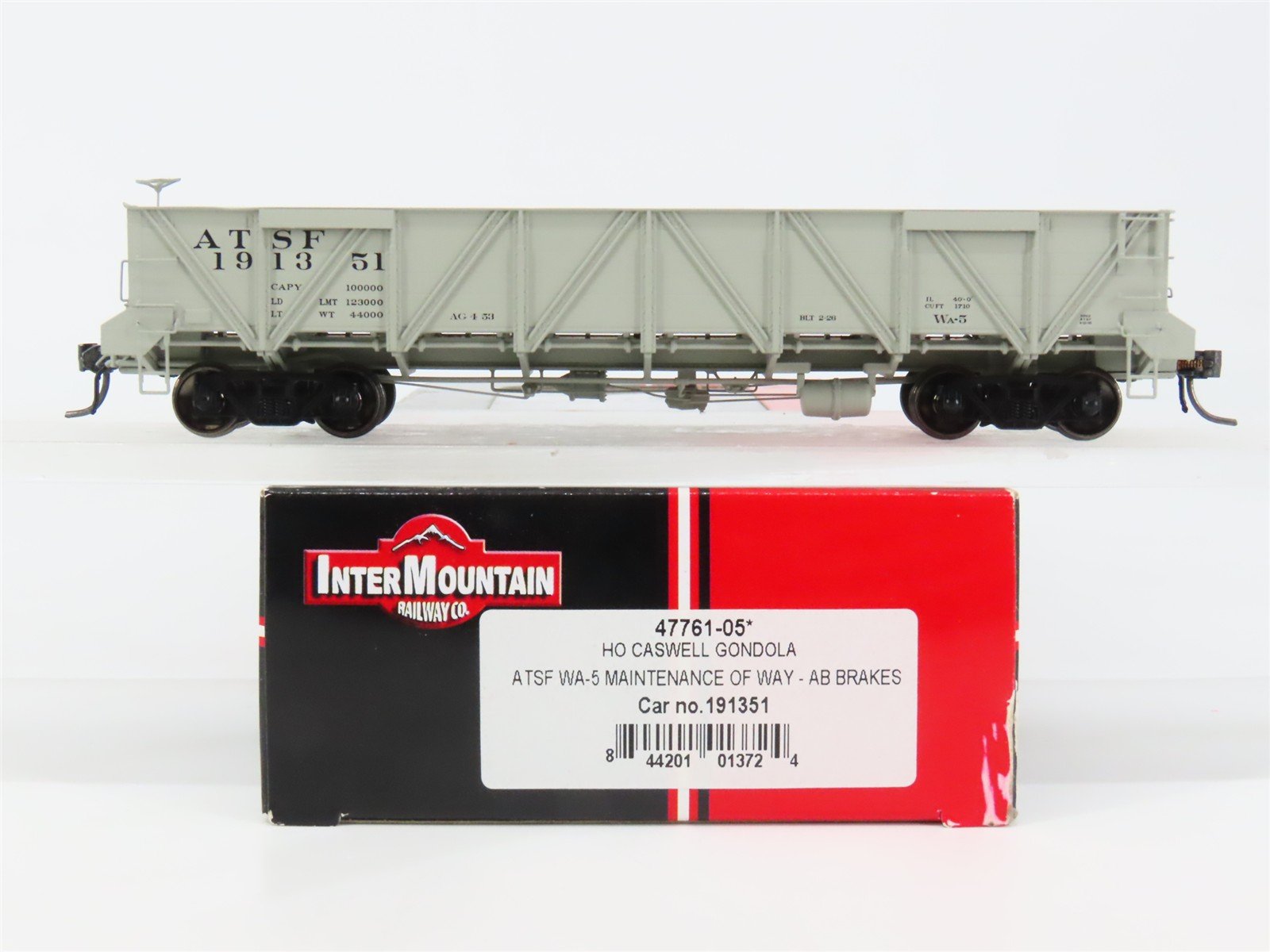 HO Scale InterMountain 47761-05 ATSF Santa Fe 40' Caswell Gondola 191351 RTR