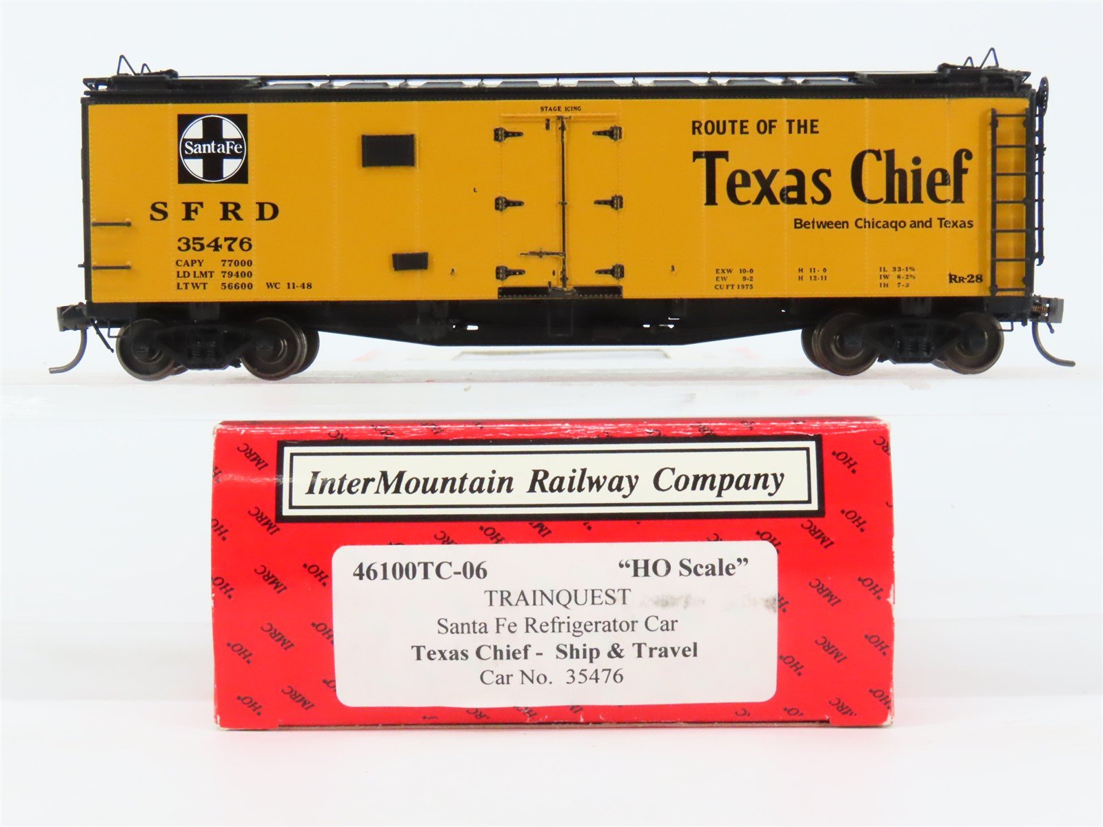 HO Scale InterMountain 46100TC-06 SFRD Santa Fe Reefer 35476 RTR