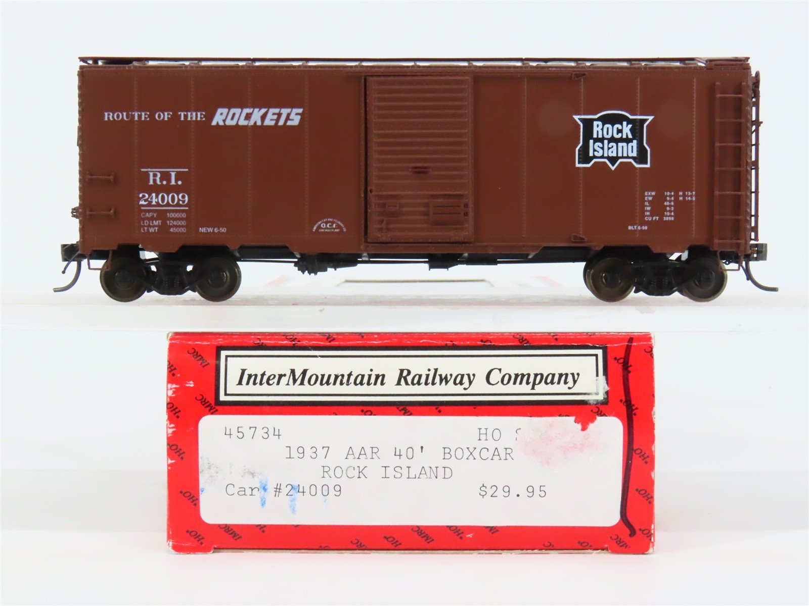HO Scale InterMountain 45734 RI Rock Island 40' Box Car 24009 RTR
