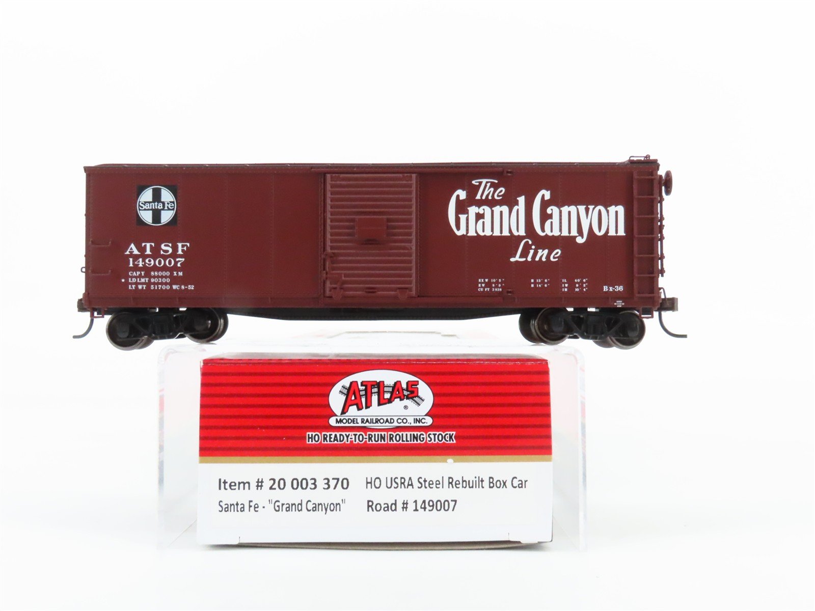 HO Scale Atlas 20003370 ATSF Santa Fe 40' Box Car 149007 RTR