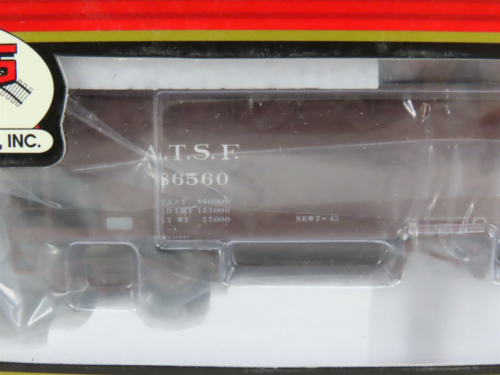 HO Scale Atlas 1154-11 ATSF Santa Fe Hart Ballast Hopper Car 86560 RTR