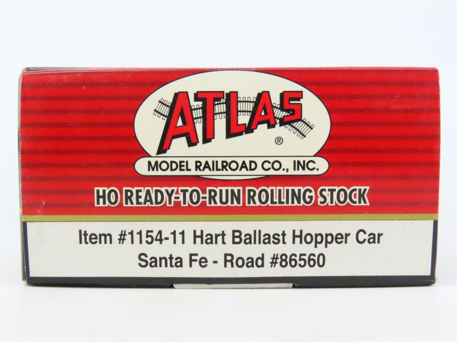 HO Scale Atlas 1154-11 ATSF Santa Fe Hart Ballast Hopper Car 86560 RTR