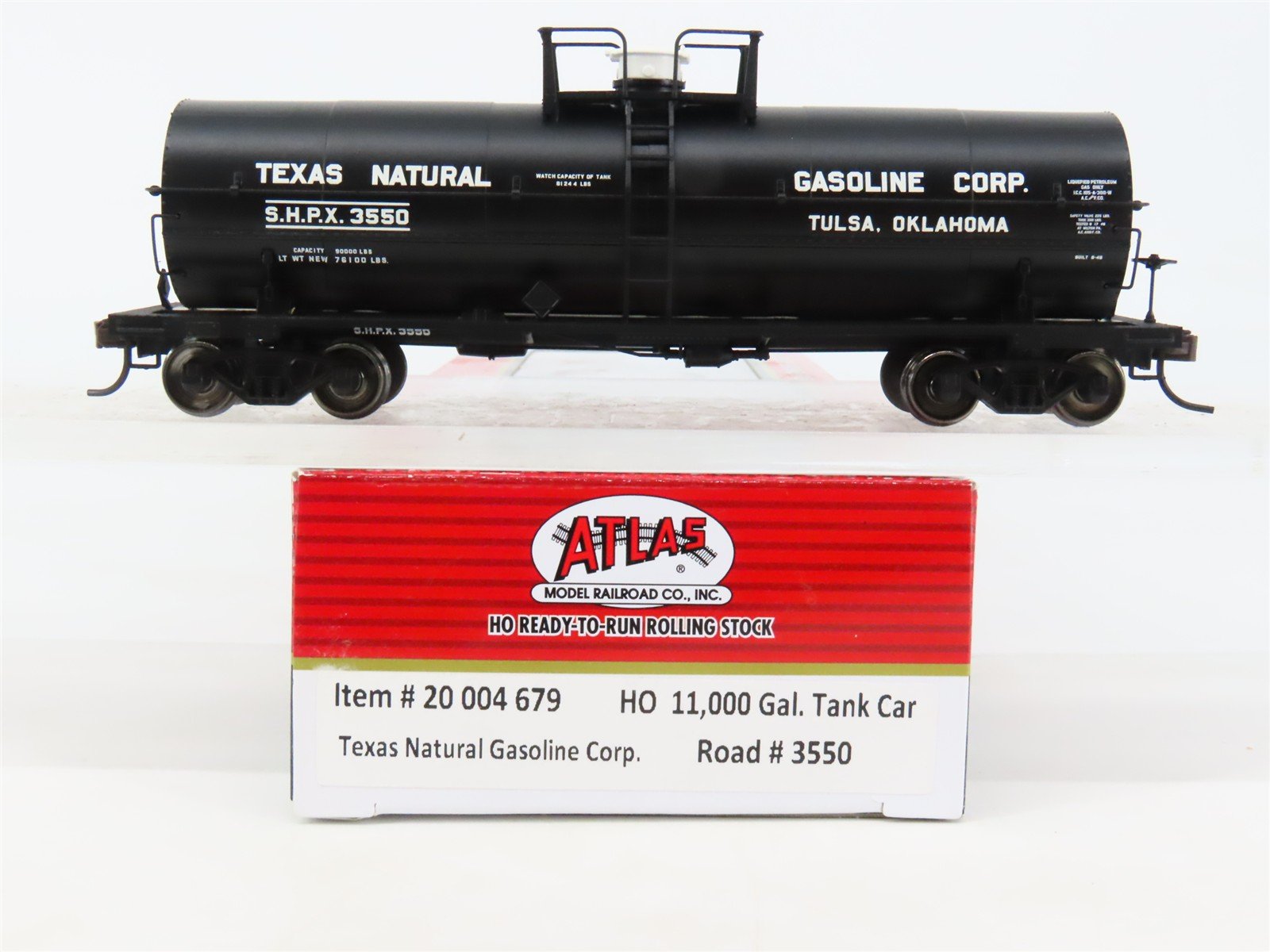HO Scale Atlas 20004679 Texas Natural Gasoline Corp. 11,000 Gal. Tank Car RTR