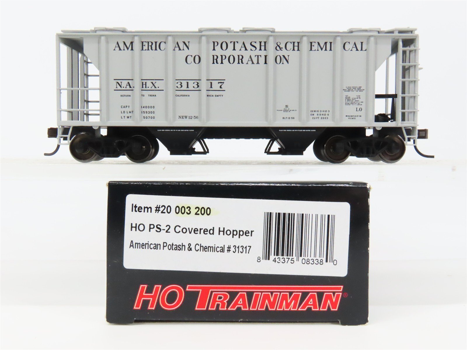 HO Scale Atlas 20003200 NAHX American Potash & Chemical PS-2 Covered Hopper RTR