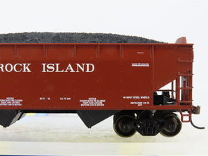 HO Scale Athearn 72684 RI Rock Island 34' 2-Bay Hopper 89461 RTR