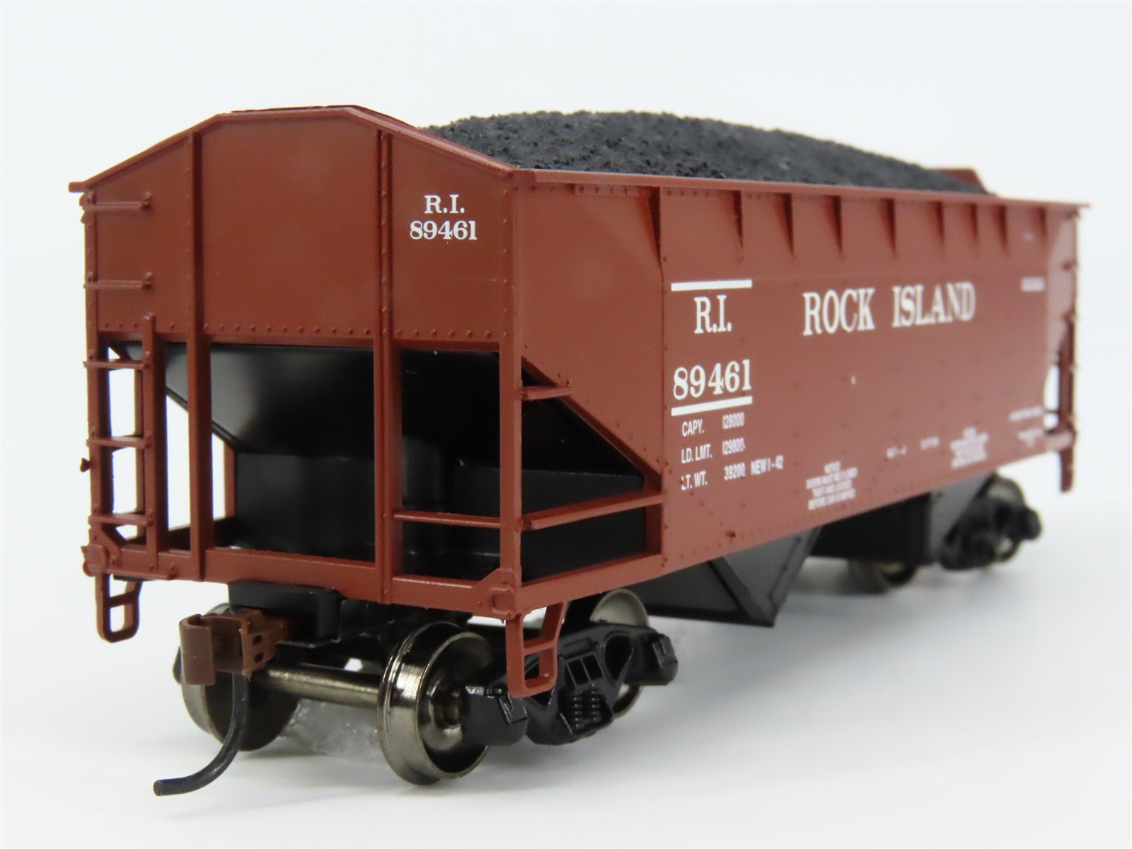 HO Scale Athearn 72684 RI Rock Island 34' 2-Bay Hopper 89461 RTR