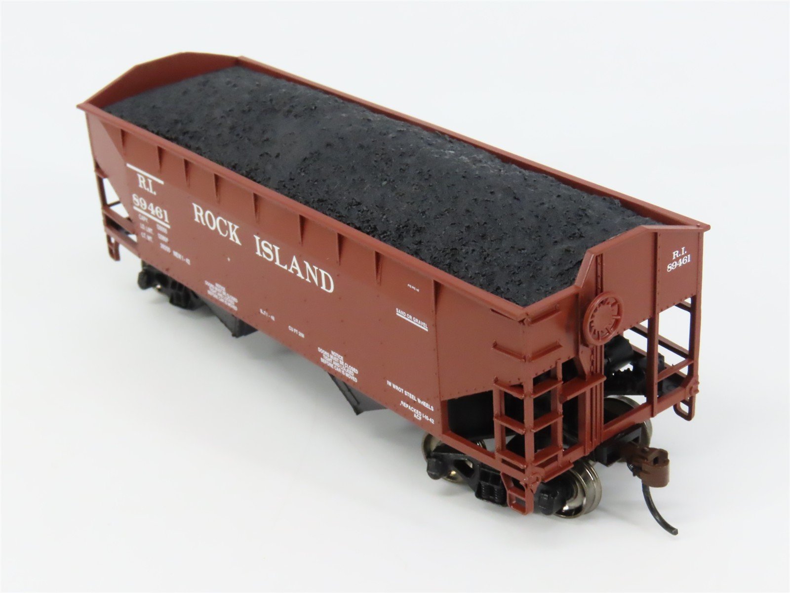 HO Scale Athearn 72684 RI Rock Island 34' 2-Bay Hopper 89461 RTR