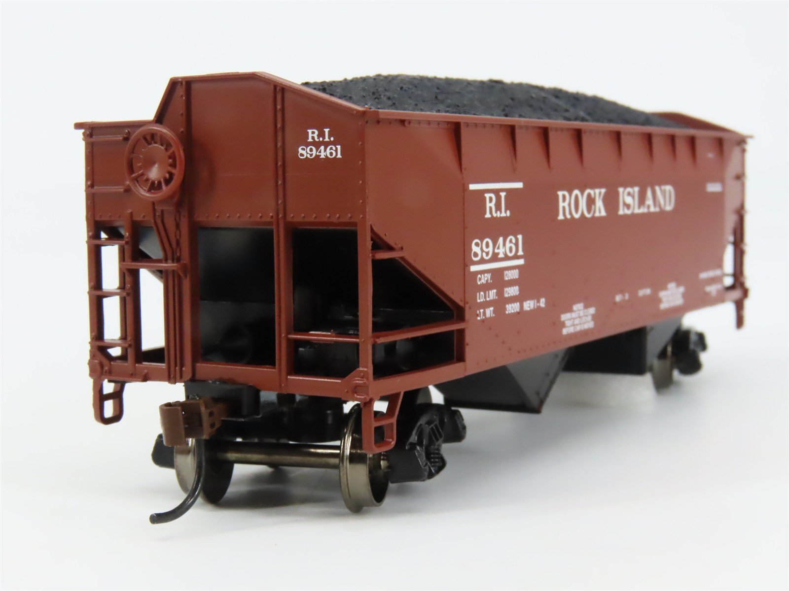 HO Scale Athearn 72684 RI Rock Island 34' 2-Bay Hopper 89461 RTR