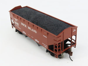 HO Scale Athearn 72684 RI Rock Island 34' 2-Bay Hopper 89461 RTR
