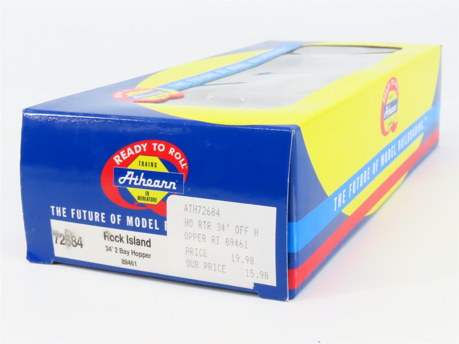 HO Scale Athearn 72684 RI Rock Island 34' 2-Bay Hopper 89461 RTR