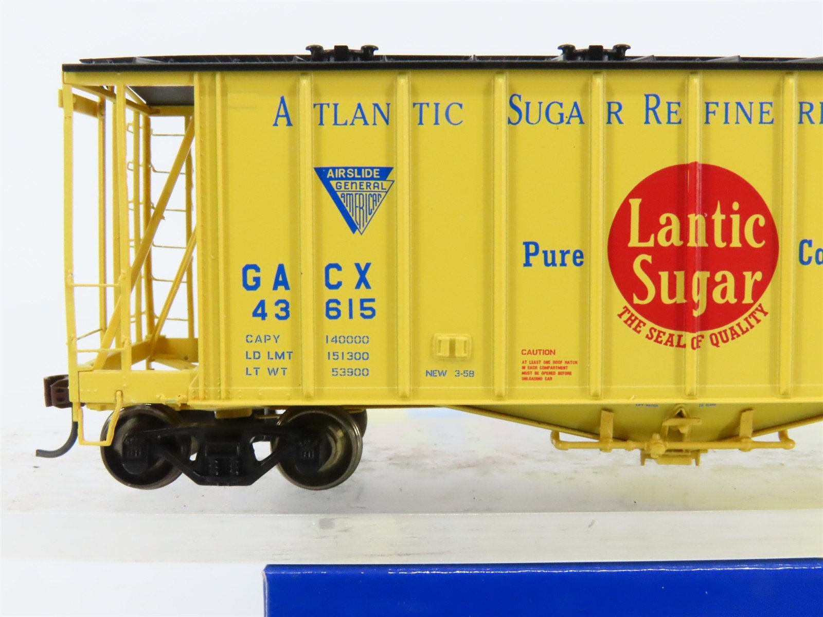 HO Scale Athearn 87587 GACX Atlantic Sugar Company 40' Hopper 43615 RTR