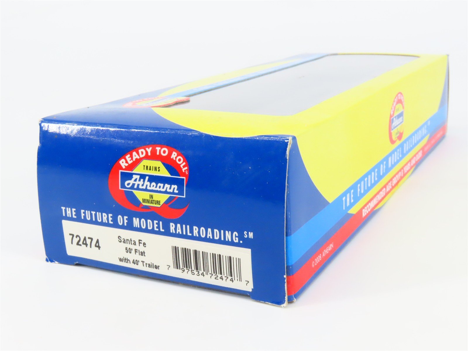 HO Scale Athearn 72474 ATSF Santa Fe 50' Flat Car with 40' Trailer 751 RTR