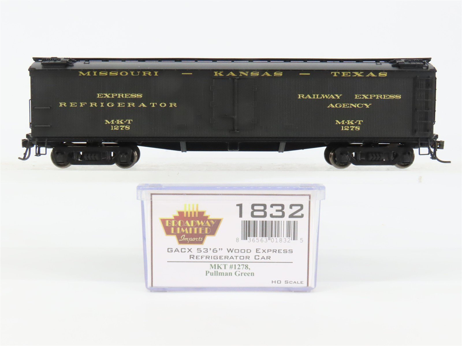 HO Scale Broadway Limited Imports 1832 MKT Missouri-Kansas-Texas Reefer 1278 RTR