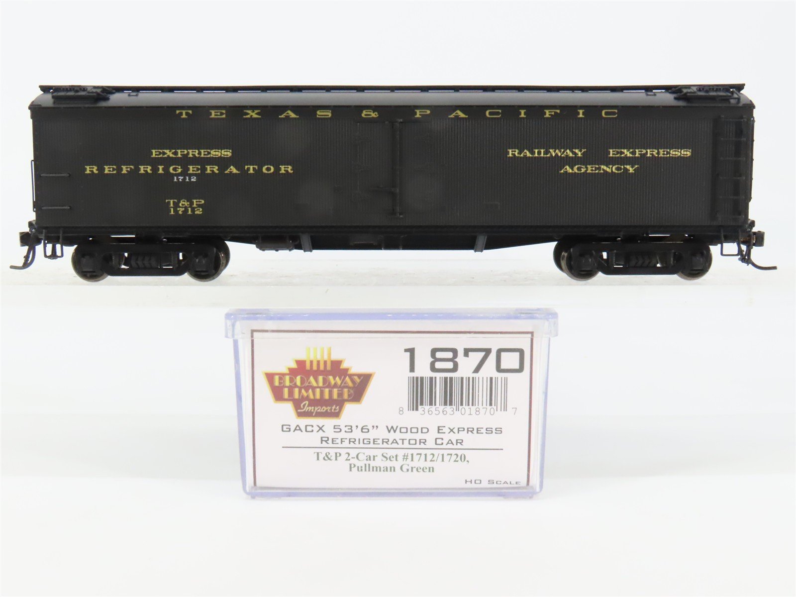 HO Scale Broadway Limited Imports 1870 T&P Texas & Pacific Reefer 1712 RTR