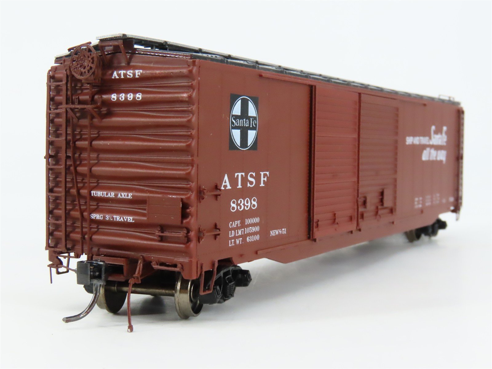 HO Scale Branchline Trains 111194 ATSF Santa Fe 50' AAR Double Door Box Car RTR