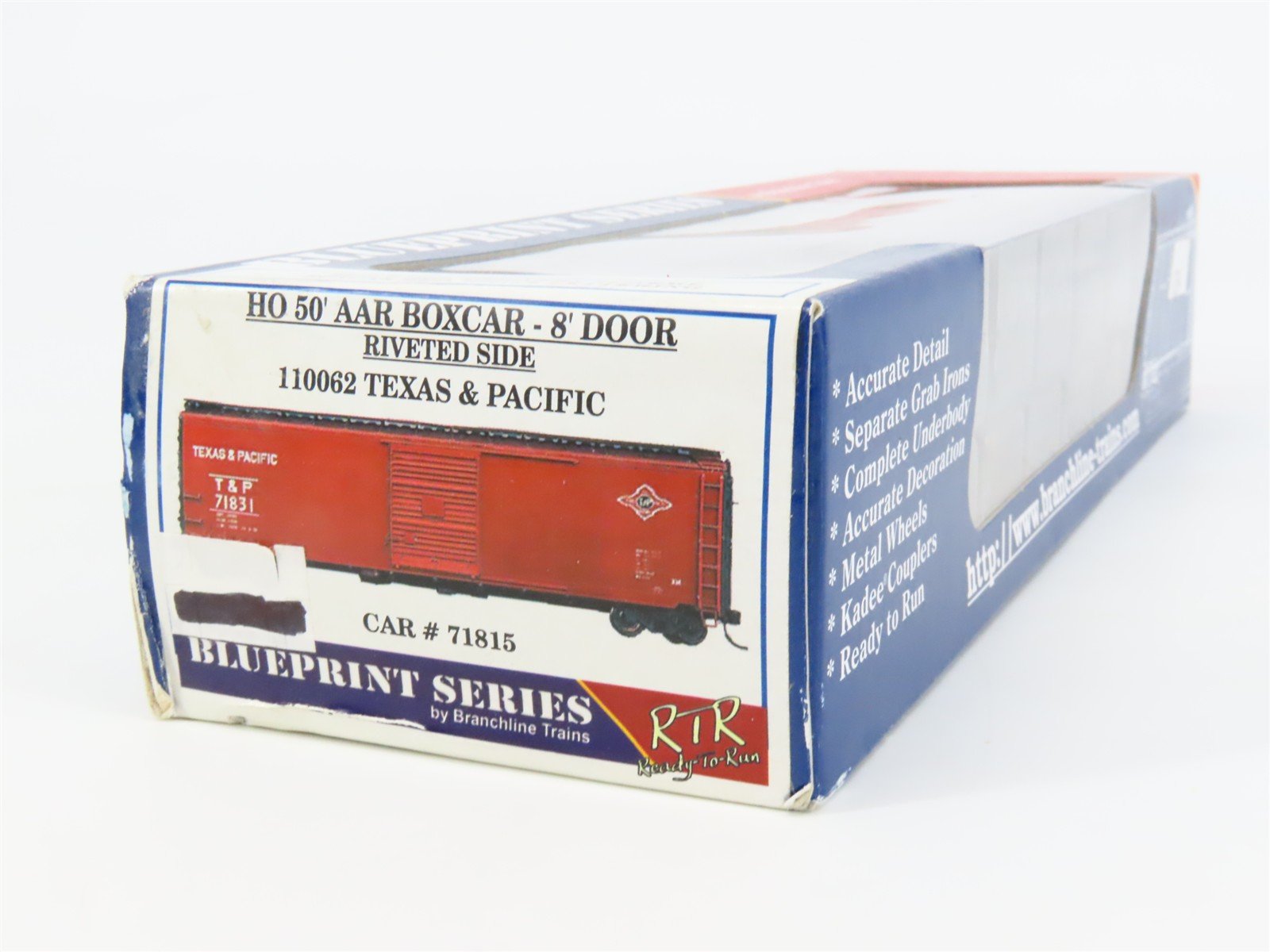 HO Scale Branchline Trains 110062 T&P Texas & Pacific 50' Box Car 71815 RTR