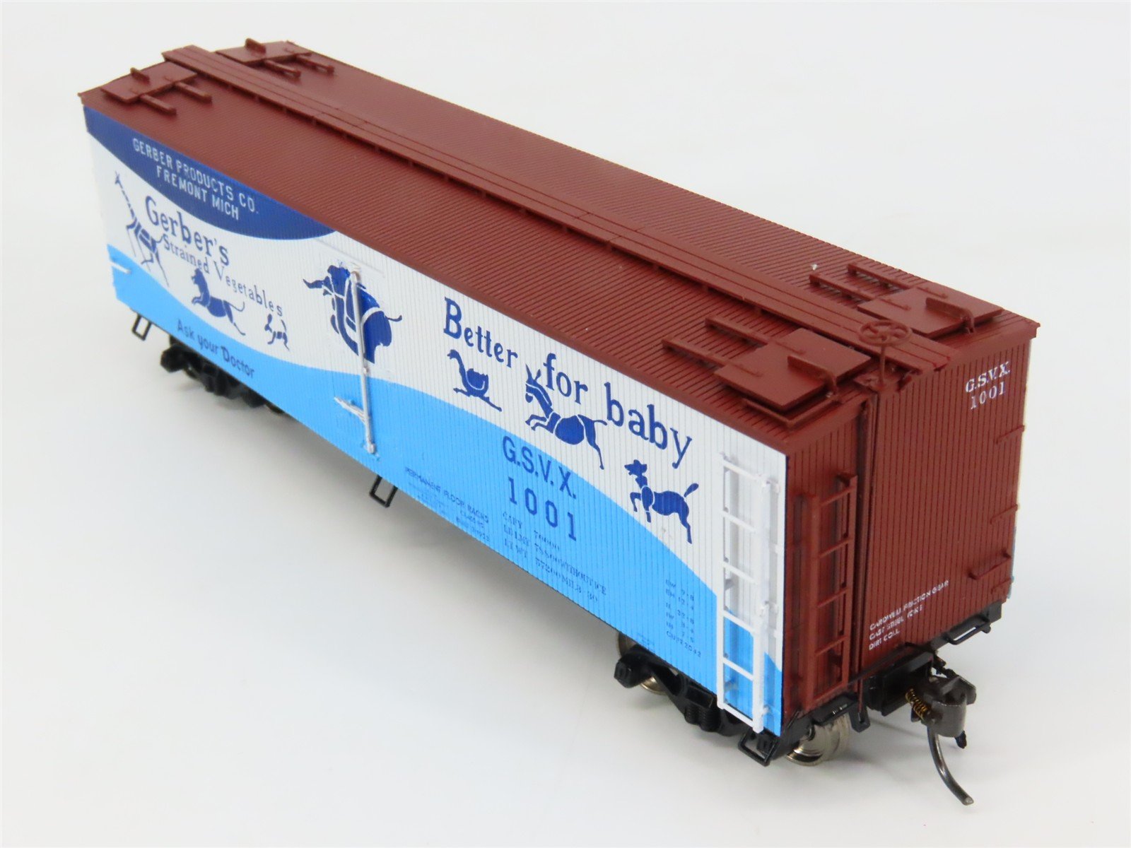 HO Scale Branchline Trains 113321 GSVX Gerber's 40' ACF Wood Reefer 1001 RTR