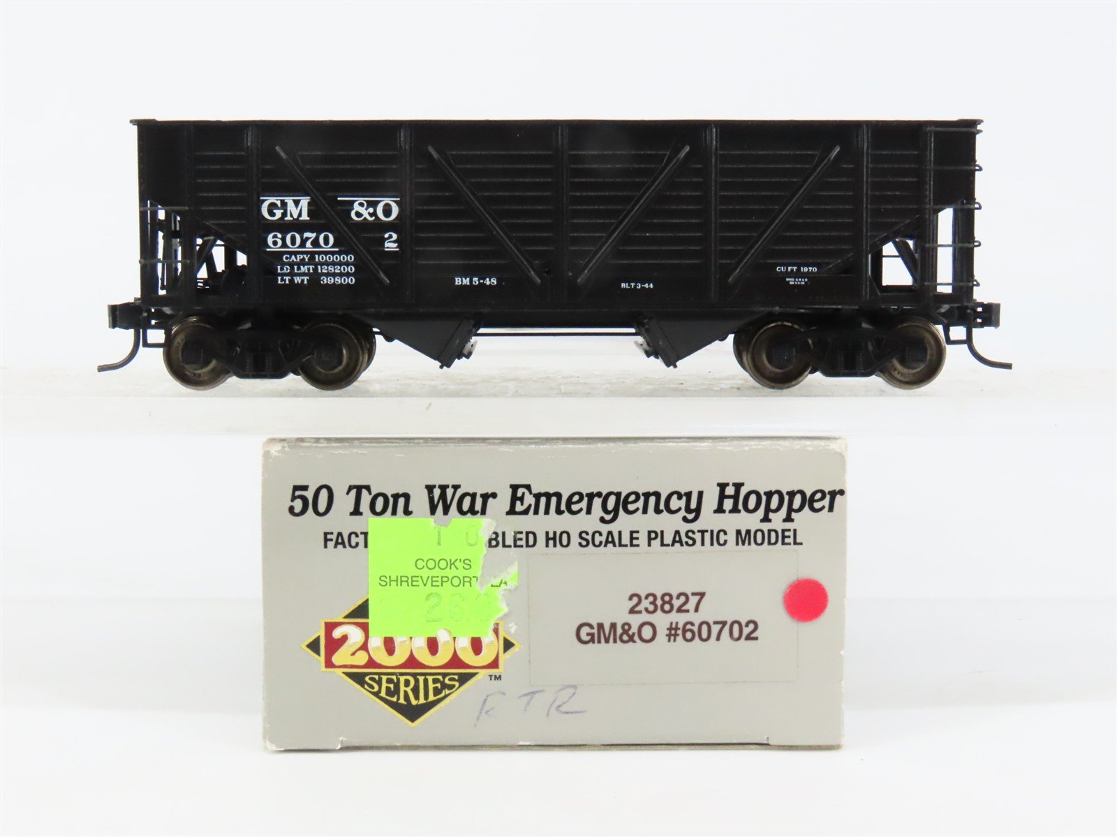 HO Scale PROTO 2000 23827 Gulf, Mobile & Ohio 50 Ton War Emergency Hopper RTR