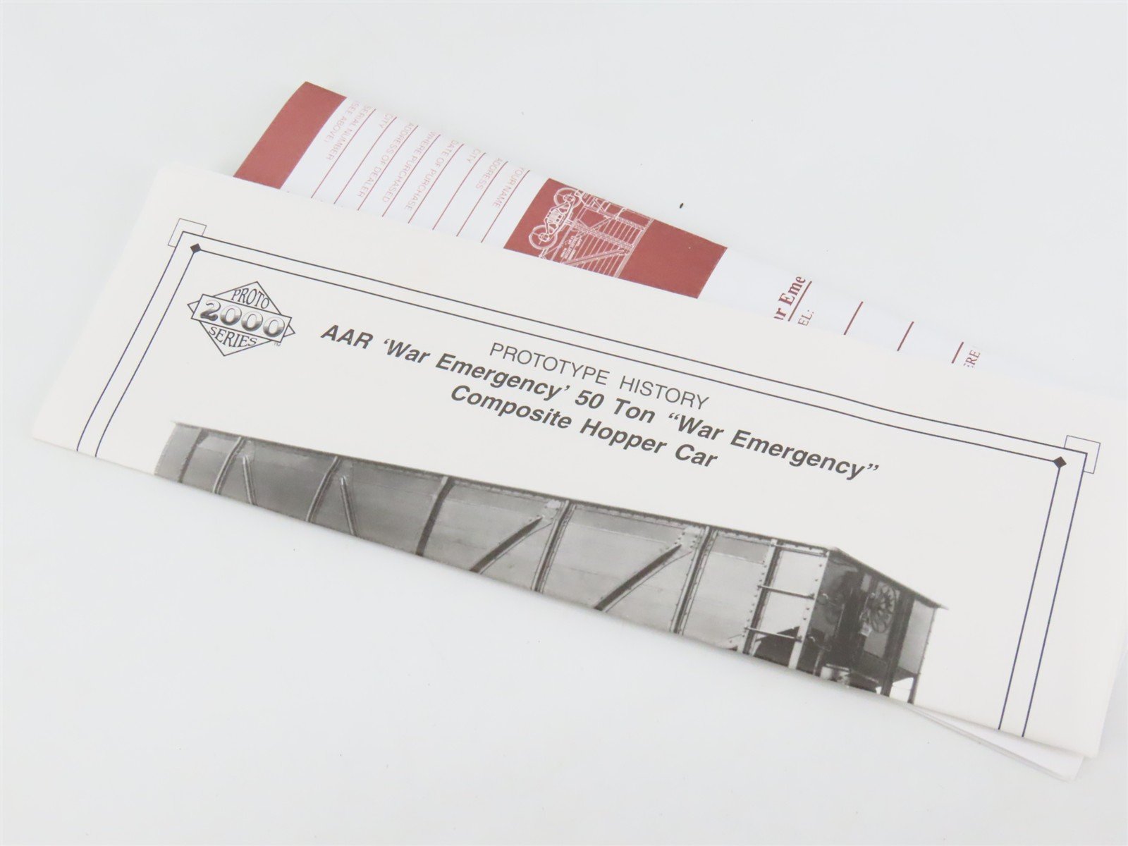 HO Scale PROTO 2000 920-31614 ATSF Santa Fe 2-Bay War Emergency Hopper RTR