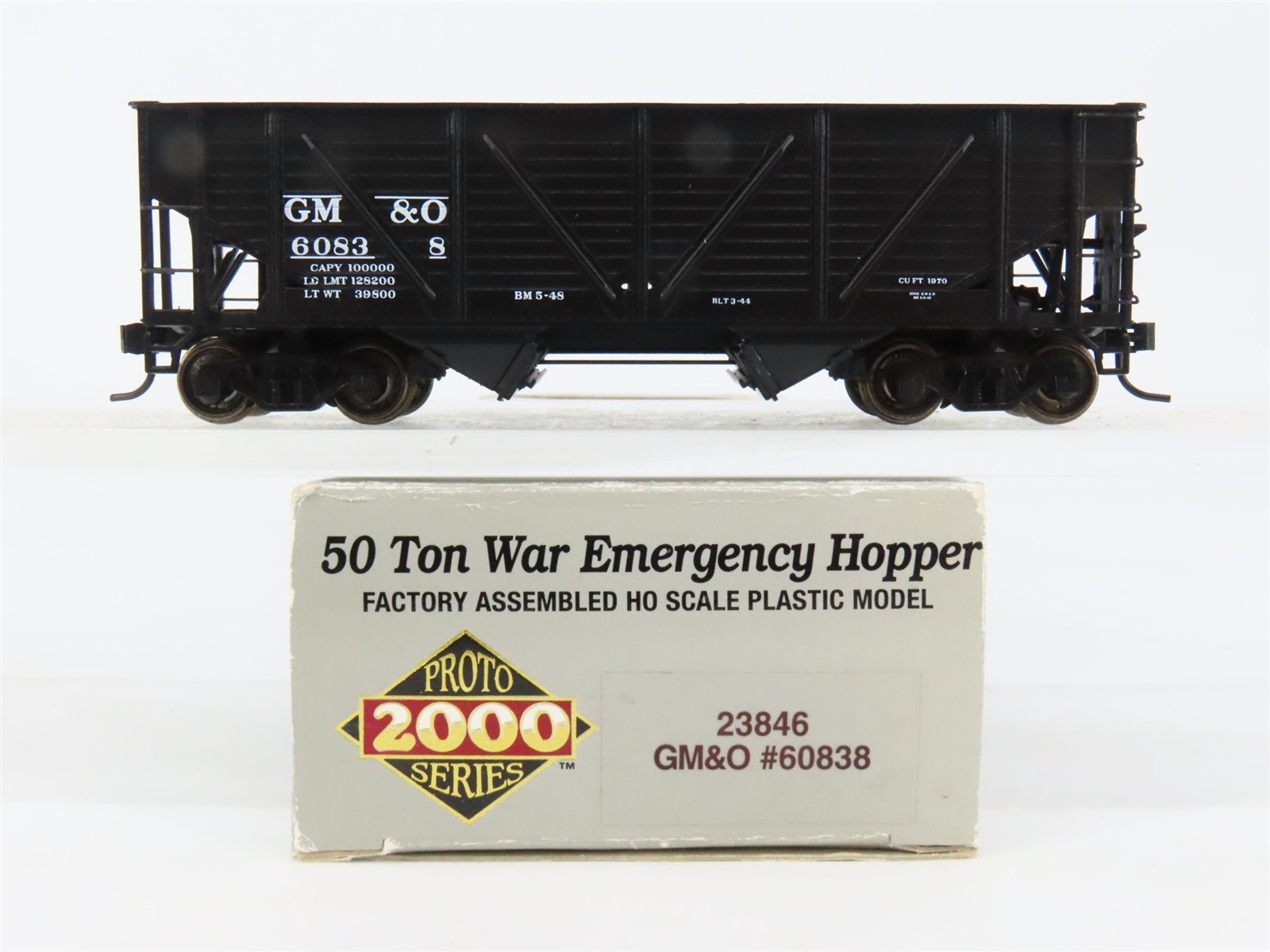 HO Scale PROTO 2000 23846 GM&O Gulf, Mobile & Ohio Hopper 60838 RTR