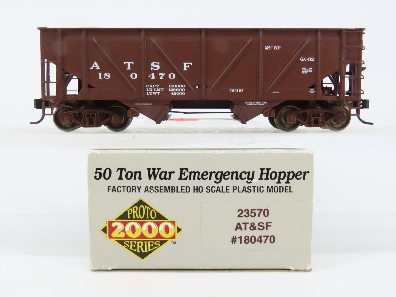 PROTO 2000 23570 ATSF Santa Fe 50 Ton War Emergency Hopper 180470 RTR