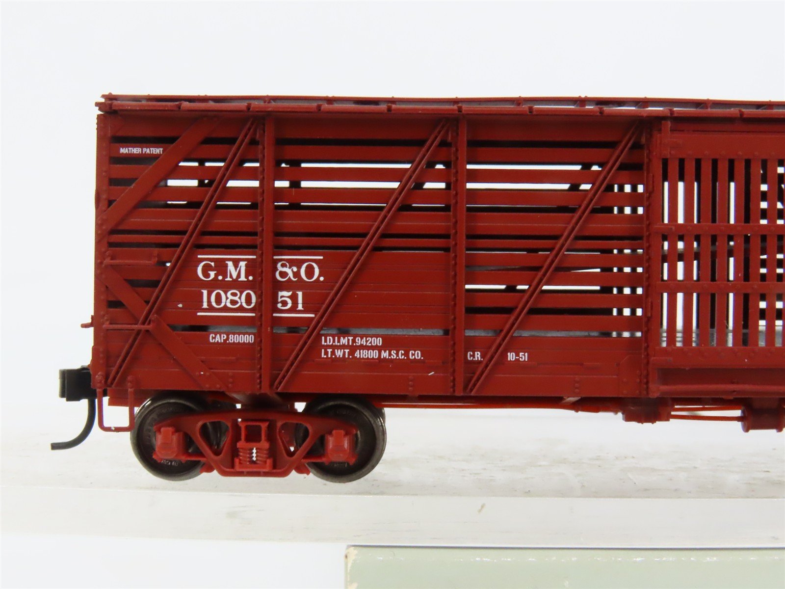 HO Scale PROTO 2000 30996 GM&O Gulf, Mobile & Ohio 40' Stock/Cattle Car RTR